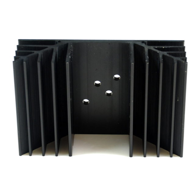 SS63X 4.5" x3" x1" Aluminum Black Heat Sink with TO-3 hole